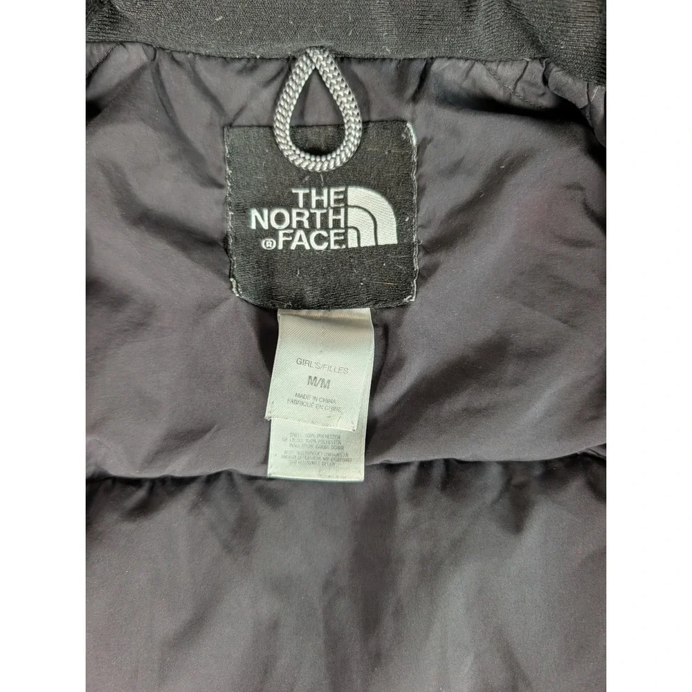 The North Face Girls 600 Fill Down Puffer Vest Black Ripstop Full Zip M